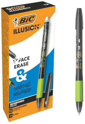 Roller BIC Illusion gel termosensibil negru 0.7mm